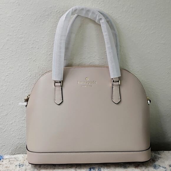 kate spade Handbags - Kate Spade Sadie Dome Satchel with Shoulder Strap Color Beige / Tusk NWT
